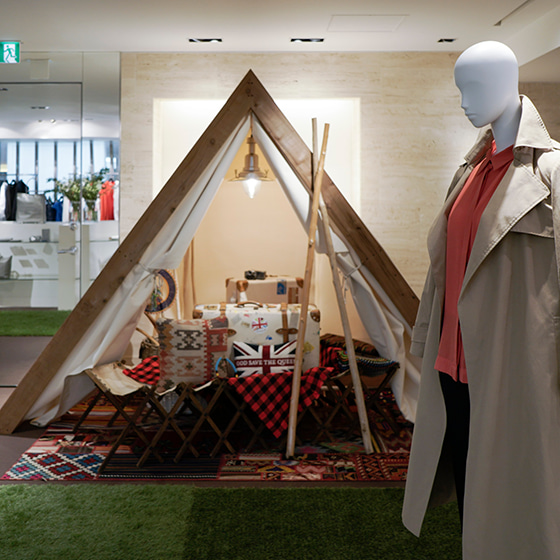 VULCANIZE London AOYAMA In-store Display with Tipi