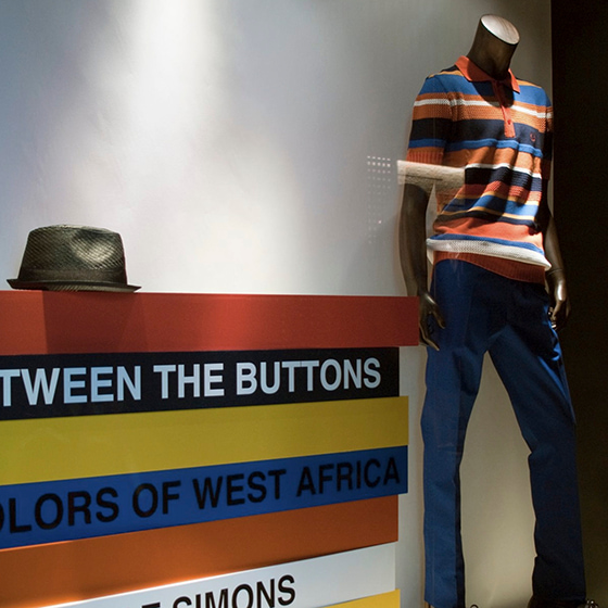 Fred Perry Window Display for Colors of West Africa