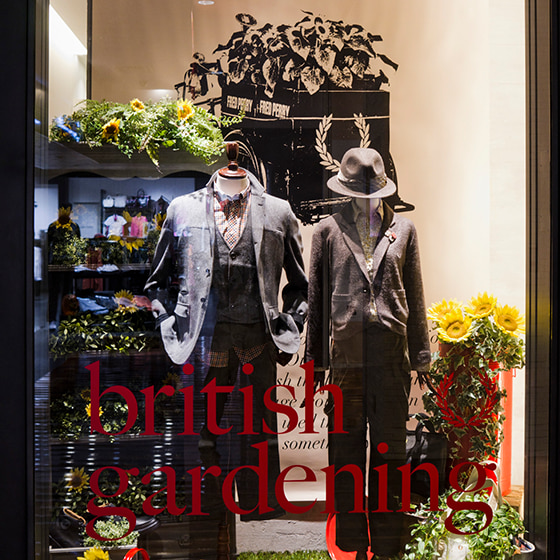 Fred Perry Window Display for British Gardening