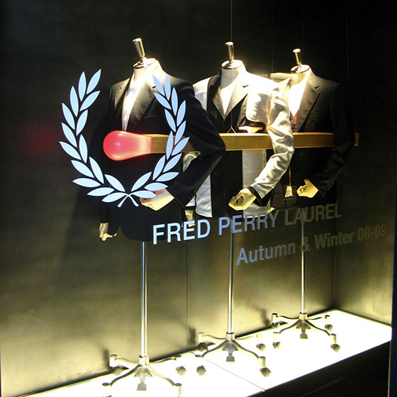 Fred Perry Window Display for 2018Automn