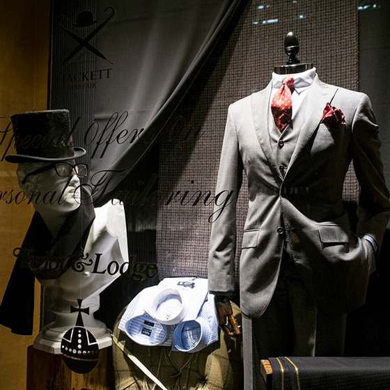 VULCANIZE London AOYAMA's Window Display for HACKETT2