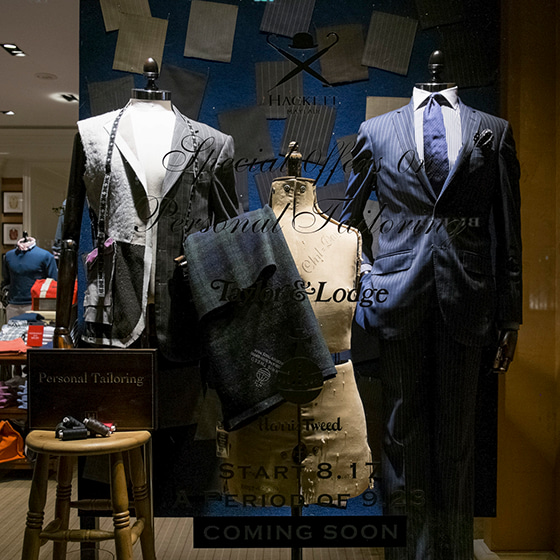 VULCANIZE London AOYAMA's Window Display for HACKETT4