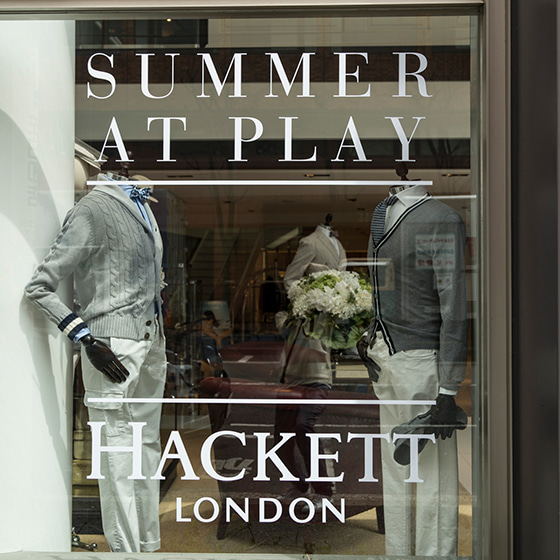 VULCANIZE London AOYAMA's Window Display for HACKETT5