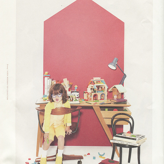 Display Design for KIDEA x Disney magazine red WoodenToy